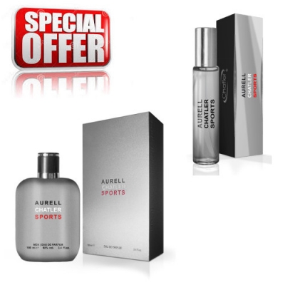 Chatler Aurell Sports - zestaw, woda perfumowana 100 ml + woda perfumowana 30 ml