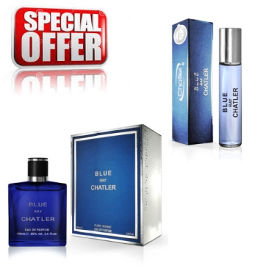 Chatler Blue Ray - zestaw, woda perfumowana 100 ml + woda perfumowana 30 ml