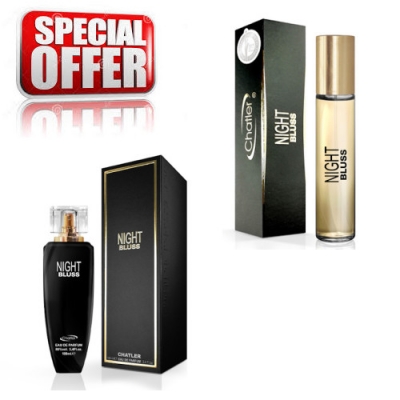 Chatler Bluss Night - zestaw, woda perfumowana 100 ml + woda perfumowana 30 ml