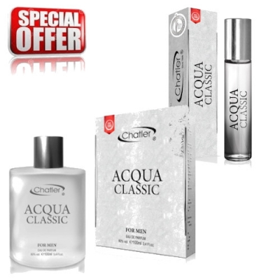 Chatler Acqua Classic Men - zestaw, woda perfumowana 100 ml + woda perfumowana 30 ml