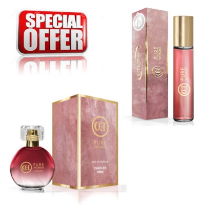 Chatler CH Pure Woman - zestaw, woda perfumowana 100 ml + woda perfumowana 30 ml