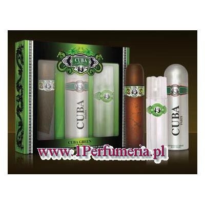 Cuba Green - zestaw, woda toaletowa, dezodorant, woda po goleniu