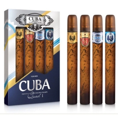 Cuba Quad Men - Gold, Royal, Shadow, Winner - zestaw 4 x 35 ml