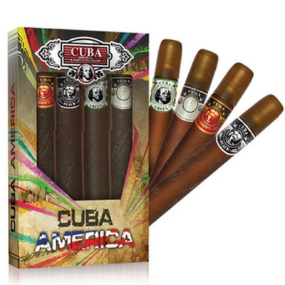 Cuba America Men - Black, Brown, Green, Grey - zestaw 4 x 35 ml