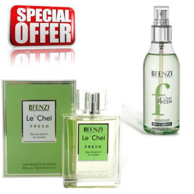 JFenzi Le Chel Fresh, zestaw promocyjny, woda perfumowana 100 ml + perfumowana mgiełka do ciała 200 ml