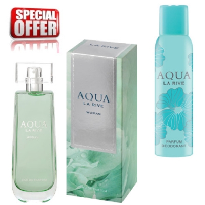 La Rive Aqua Woman - zestaw promocyjny, woda perfumowana, dezodorant
