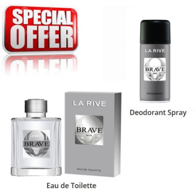 La Rive Brave Men - zestaw promocyjny, woda toaletowa, dezodorant
