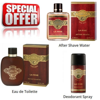 La Rive Cabana - zestaw promocyjny, woda toaletowa, woda po goleniu, dezodorant