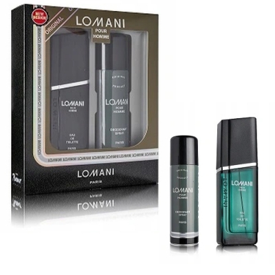 Lomani Pour Homme - zestaw, woda toaletowa, dezodorant
